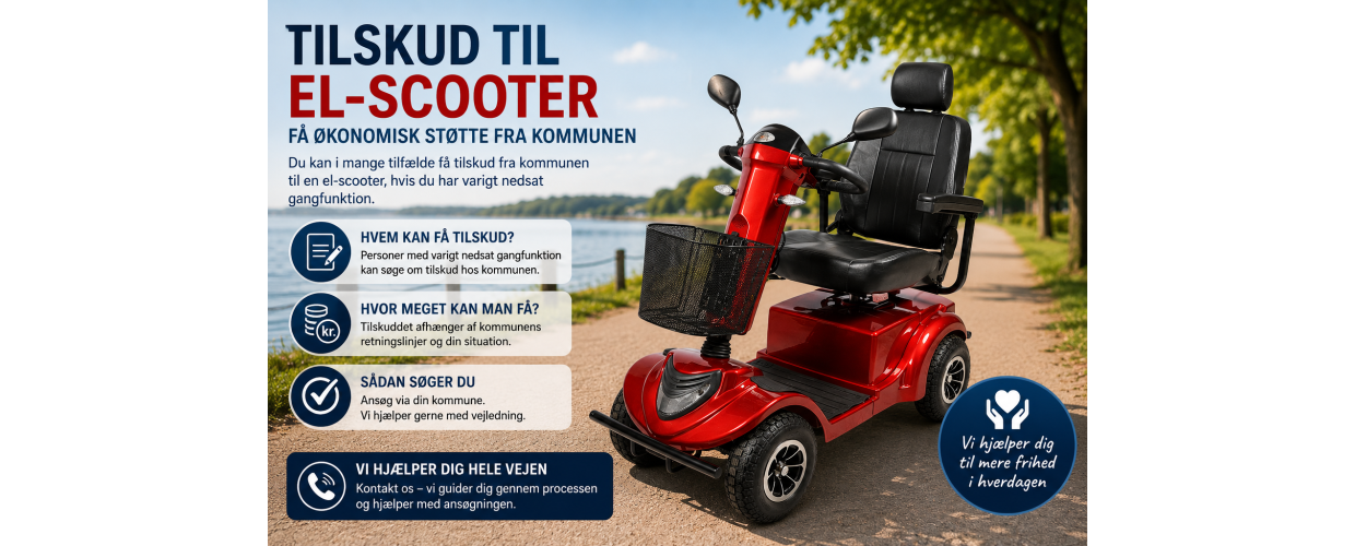 Tilskud til El-Scooter &ndash; Vi hj&aelig;lper dig p&aring; vej