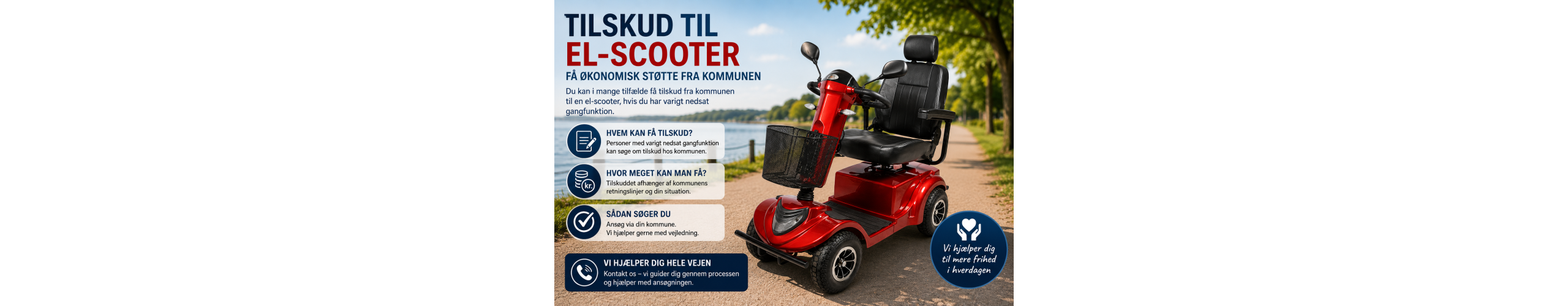 Tilskud til El-Scooter &ndash; Vi hj&aelig;lper dig p&aring; vej