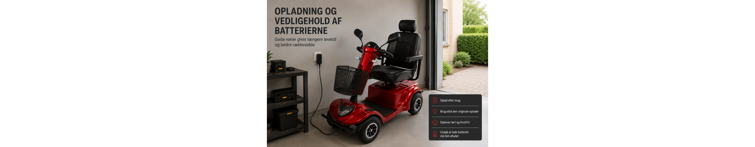 Opladning og Vedligeholdelse af El-Scooter Batterier | Sj&oslash;holm MC