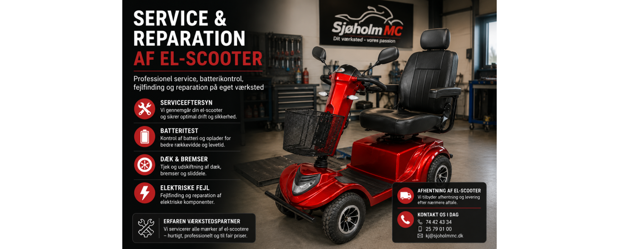 SERVICE & REPARATION AF EL-SCOOTER
