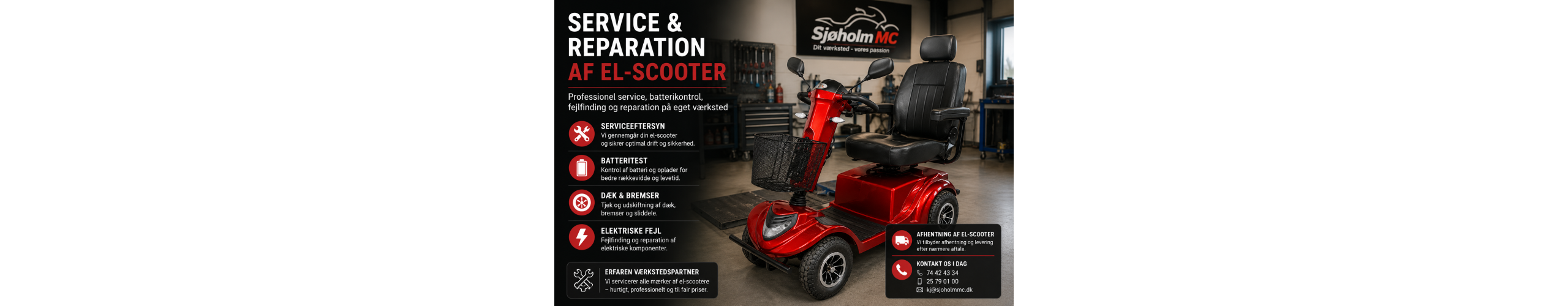 SERVICE & REPARATION AF EL-SCOOTER