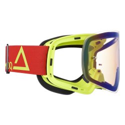 AMOQ MX Goggles Vision Magnetic Red-HiVis - Gold Mirror
