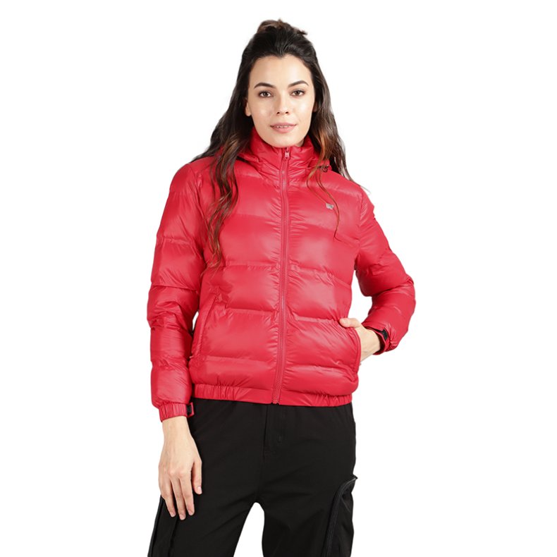 Royal Enfield - Hoodied Puffer Jacket - Red