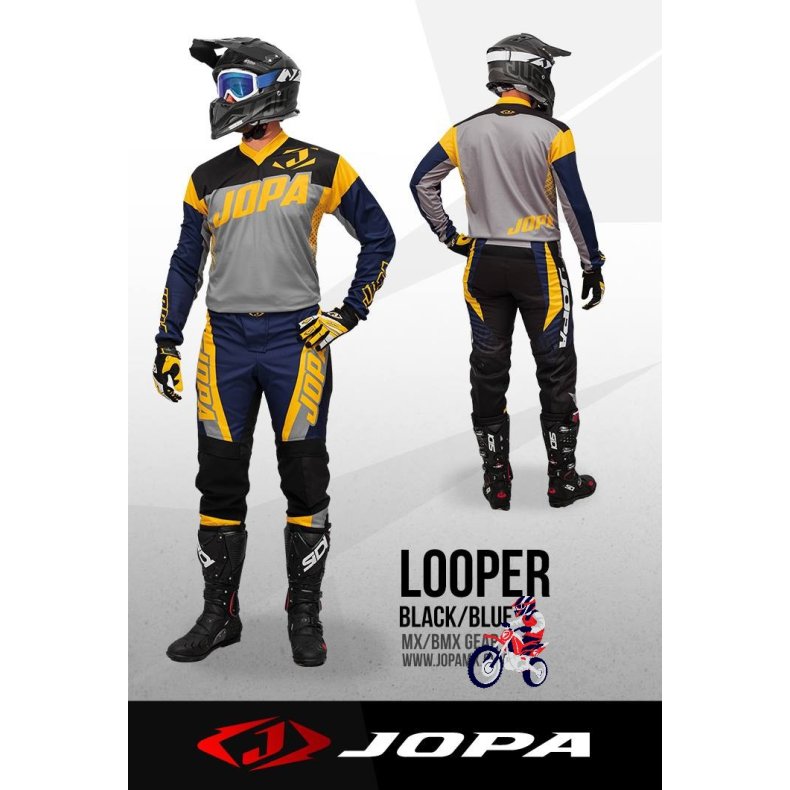 JOPA MX - Looper Black/Blue Str. XL/38