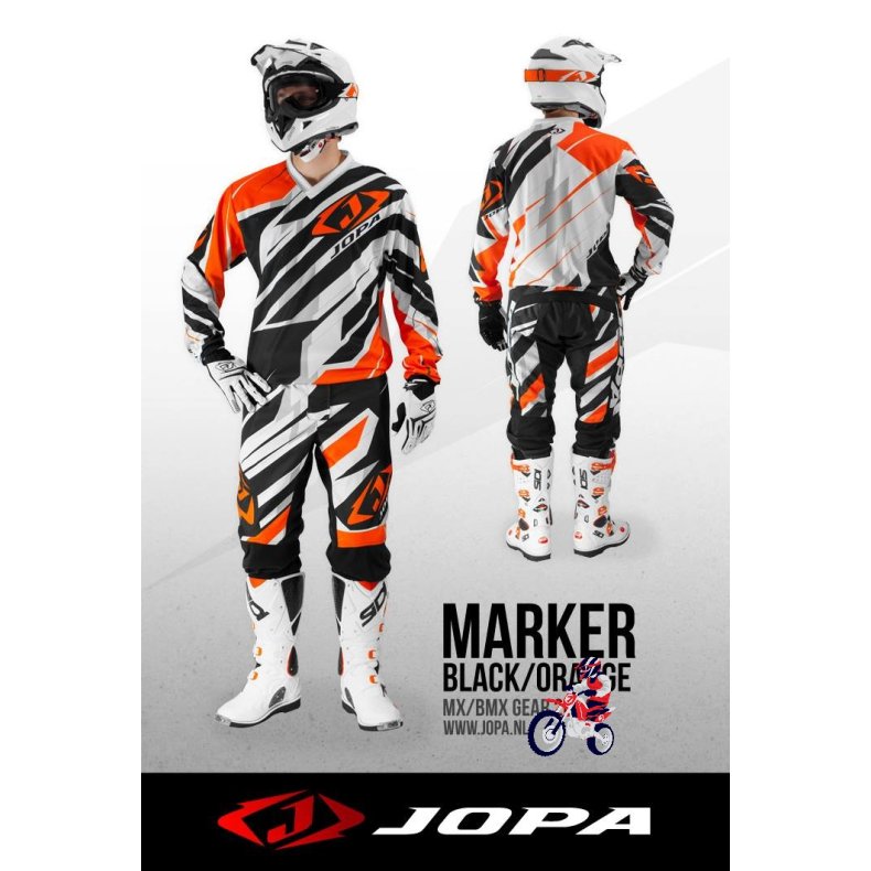 JOPA MX - Marker Black/Orange Str. L/32