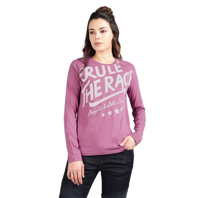 Royal Enfield T-Shirt - Rule the Race - Pink